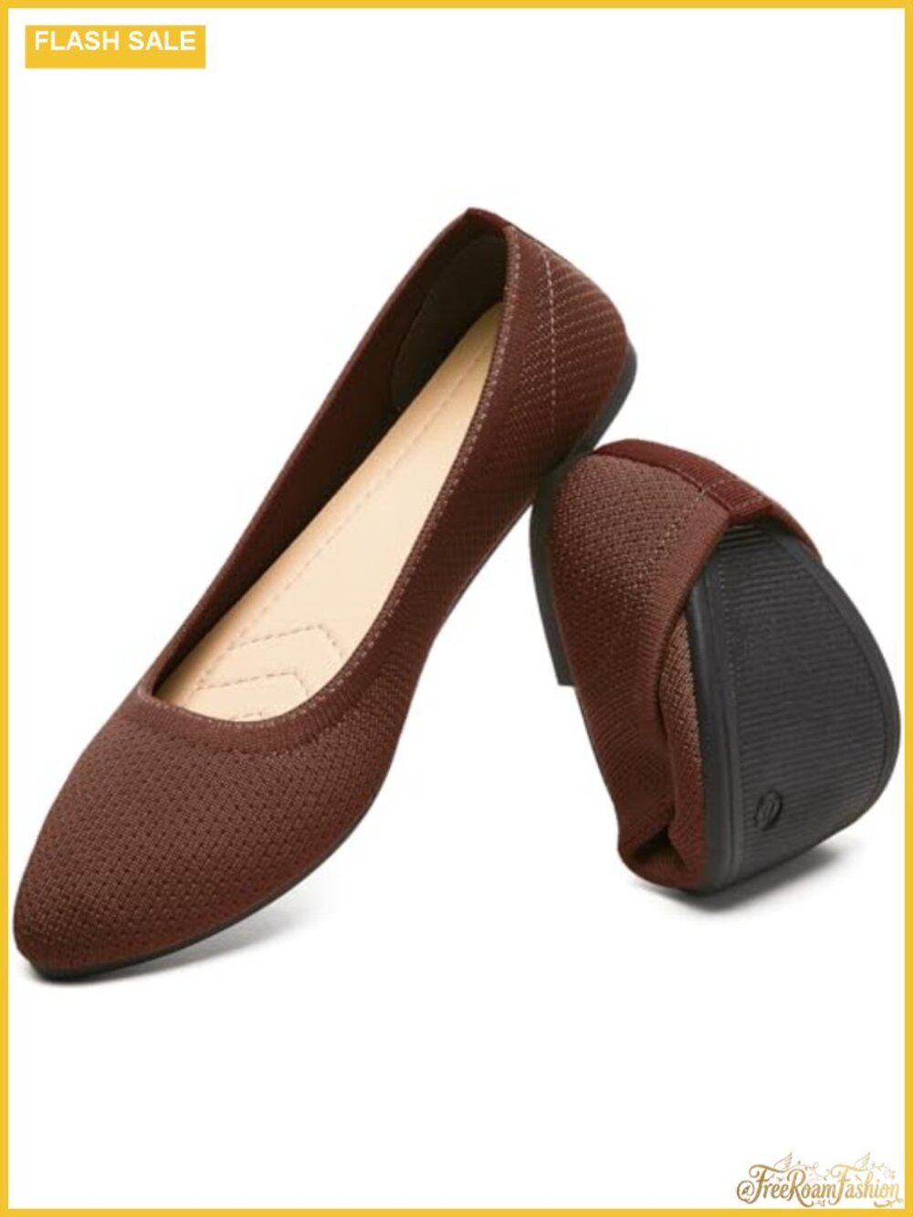Mesh Pointed Toe Ballet Flats Comfort Slip On